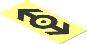 =Sticker  0.7 x  1.5 with Black Train Logo