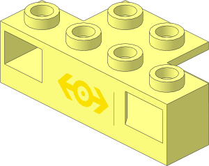 Electric Light Prism  1 x  4 Holder with Yellow Train Logo Sticker