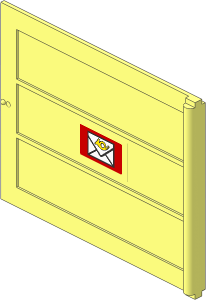 Door Sliding Type 2 with Mail Envelope Sticker on Outside