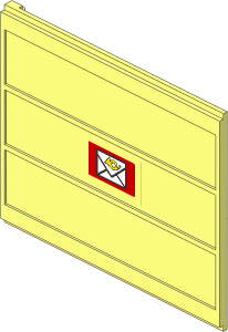 Door Sliding Type 2 with Mail Envelope Sticker on Inside