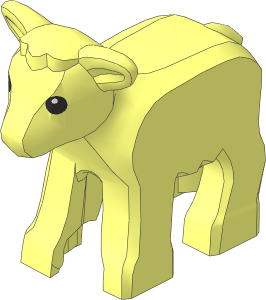 Animal Lamb with Black Eyes Pattern