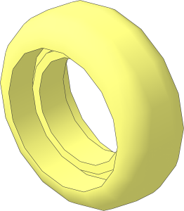 ~Wheel  6.8 x 18 Solid for Duplo Vehicle Base
