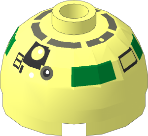 Cylinder  2 x  2 with Dome Top with SW Silver/Copper R2 Pattern