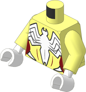 Minifig Torso with Arms and Hands with Spider-Girl Pattern