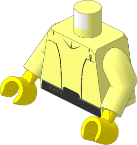 Minifig Torso with Arms and Hands with SW Imperial Shuttle Pilot Pattern
