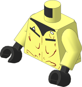 Minifig Torso with Arms and Hands with SW Black Collar and Pockets Pattern