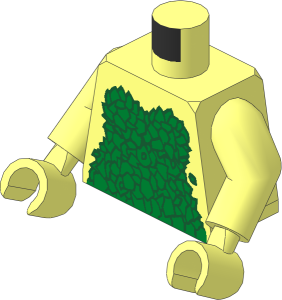 Minifig Torso with Arms and Hands with Ivy Dress Pattern