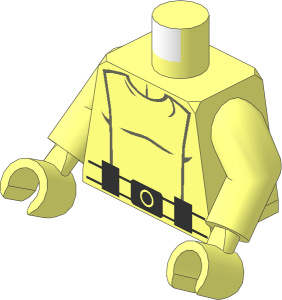 Minifig Torso with Arms and Hands with SW Imperial Trooper Armour Pattern