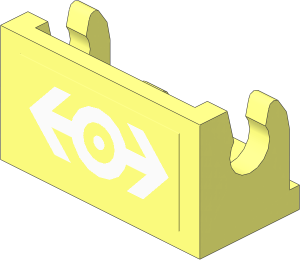 Hinge  1 x  2 Base with White Train Logo Sticker