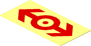 Sticker  0.8 x  1.6 with Red Train Logo