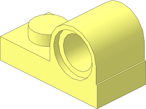 Plate  1 x  2 with Offset Peghole