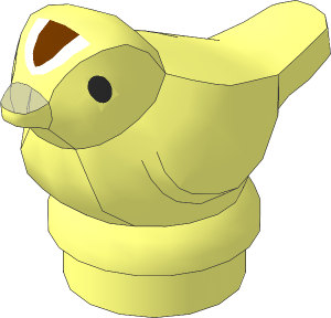 Animal Bird Songbird with Black Eyes, Bright Light Orange Beak and Reddish Brown/White Forehead Pattern