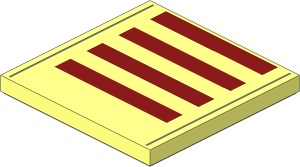 Tile  4 x  4 with Dark Red Rectangles and Dark Bluish Grey Lines Pattern