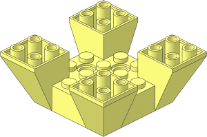 Slope Brick 65  6 x  6 x  2 Inverted Quadruple