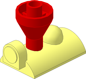 Duplo Train Steam Engine Boiler with Fixed Red Funnel