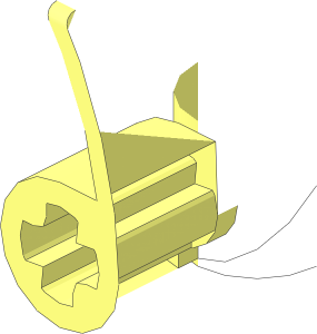 ~Technic Panel Curved 3 x 2 x 1 without Top and Front - Half