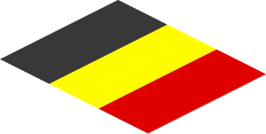Sticker  2.4 x  3 with Belgium Flag