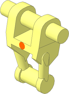 Minifig Mechanical Torso with Orange Dot Insignia Pattern