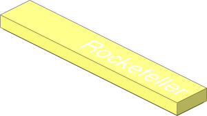 Tile  1 x  6 with "Rockefeller" Pattern