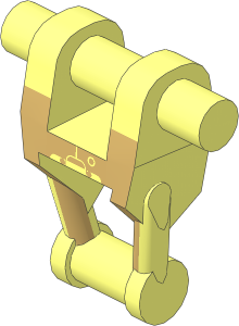 Minifig Mechanical Torso with Tan Three Dot Insignia Pattern