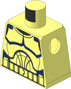 Minifig Torso with SW Senate Commando Armour (Clone Wars 2009) Pattern