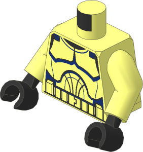 Minifig Torso with Arms and Hands with SW Senate Commando Armour (Clone Wars 2009) Pattern
