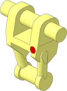 Minifig Mechanical Torso with Red Dot Insignia Pattern