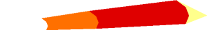 ~Tile  2 x  6 with Orange 'JAZZ' with Red and White Outlines Pattern - Corner 4