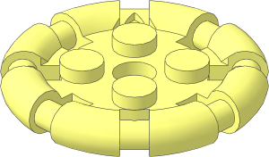 Plate  2 x  2 with Rod Frame Round