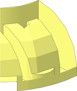 ~Brick  2 x  2 x  1 Corner Round with Curved Top Half