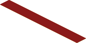 Sticker  0.8 x  6.6 with Dark Red Surface
