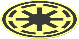 =Sticker  1.7 x  1.7 Round with SW Galactic Republic Logo