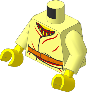 Minifig Torso with Arms and Hands with SW Layered Shirt, Belt and Pouches Pattern
