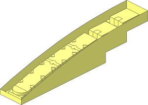 ~Slope Brick Curved  6 x  1 x  1 without Top Patternable Surfaces