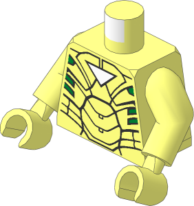 Minifig Torso with Arms and Hands with Iron Man Armoured Suit Mark VI Pattern