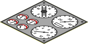 Sticker  1.9 x  1.9 with Ship Controls