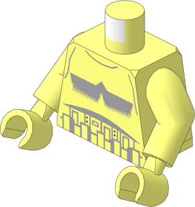 Minifig Torso with Arms and Hands with SW Shadow Trooper Armour with Short Line on Back Pattern