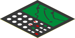 Sticker  1.9 x  1.9 with Electronic Terrain Display