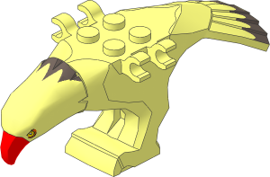 Animal Eagle Body with Beak, Eyes and Dark Brown Head and Tail Feathers Pattern