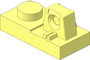 Hinge Plate  1 x  2 Locking with Single Finger On Top