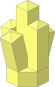 Rock  1 x  1 Crystal 5 Point