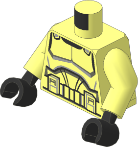 Minifig Torso with Arms and Hands with SW Clone Trooper Armour (2022) Pattern