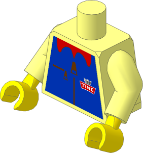 Minifig Torso with Arms and Hands with "Tine" Stickers