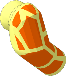 Minifig Arm Right with Orange Giraffe Spots Pattern