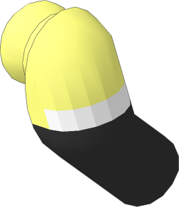 Minifig Arm Right with Short Sleeve and White Stripe, Black Arm Pattern