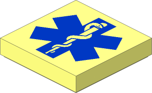 Tile  2 x  2 with EMT Star of Life Pattern