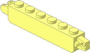 Hinge Brick  1 x  6 Locking Double