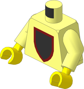 Minifig Torso with Arms and Hands with Wolfpack Pattern