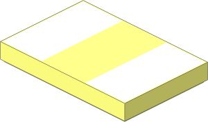 Tile  2 x  3 with Two White Rectangles Pattern