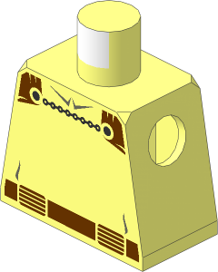 Minifig Torso with SW Cape Chain Clasp and Brown Belt Pattern